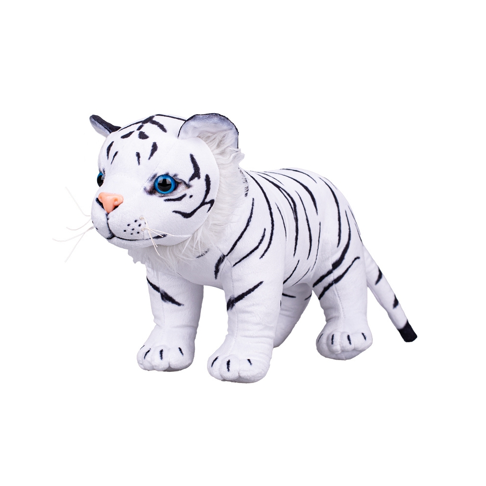 Plush toy  - 01469 - BENGAL TIGER - WHITE - size 35 cm