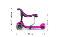 Paspirtukas - 1597 / 2893- 3in1 - LITTLE STAR - PINK ***
