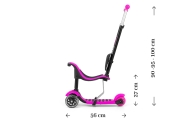 Paspirtukas - 1597 / 2893- 3in1 - LITTLE STAR - PINK ***
