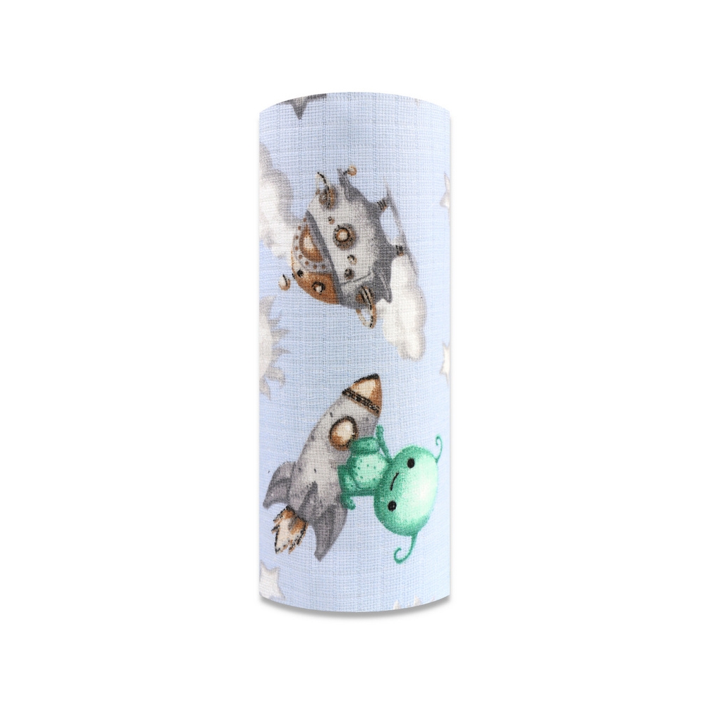 Diaper - 30299 - TETRA PRINT - EGA - ALIEN - BLUE - size 70x80 cm