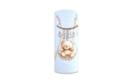Diaper - 30275 - FLANNEL PRINT - EGA - BEARS in BASKET - BLUE - size 70x80 cm