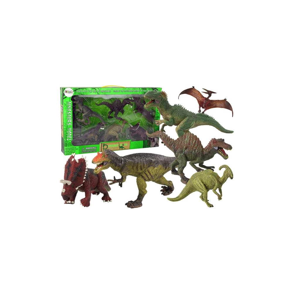 Duży Zestaw Dinozaurów 6 sztuk Figurka Dinozaur Prehistoryczne Okazy