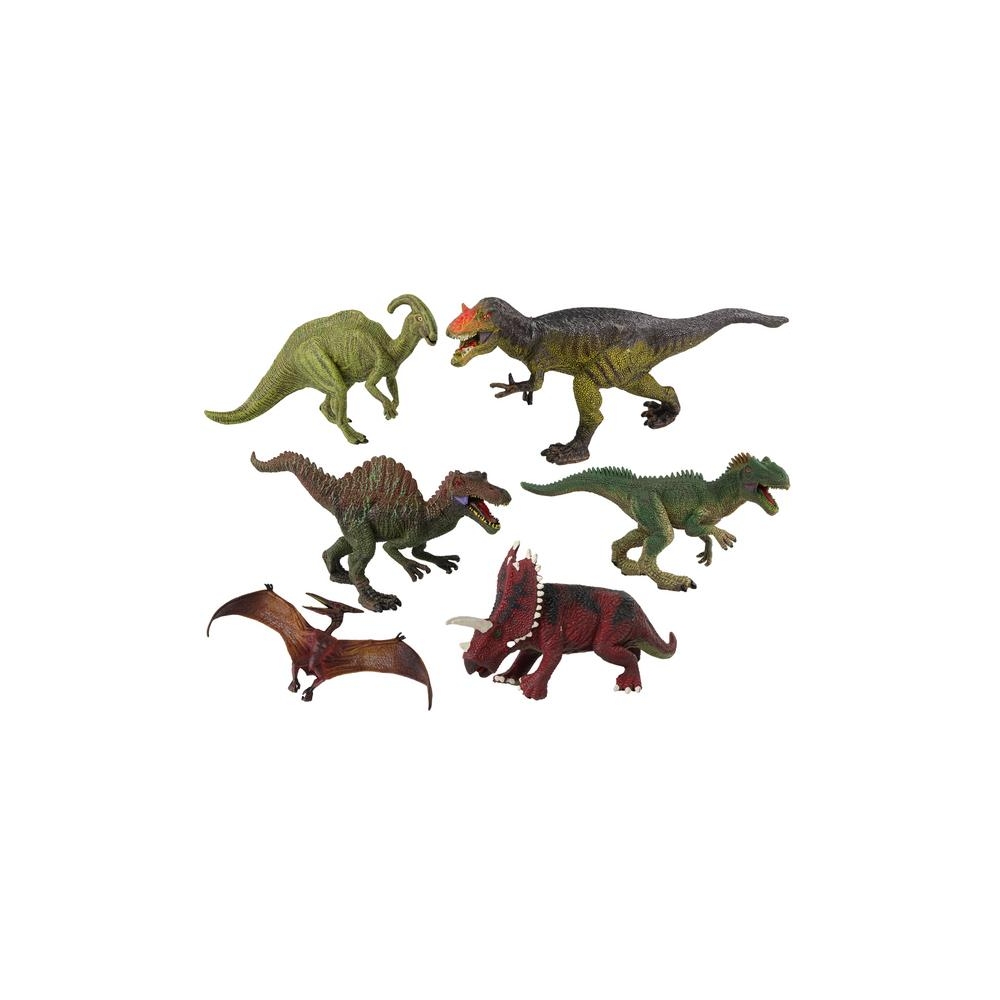 Duży Zestaw Dinozaurów 6 sztuk Figurka Dinozaur Prehistoryczne Okazy