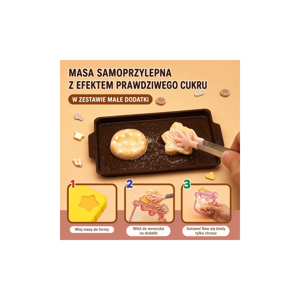 Zestaw Kreatywny Plastyczny Tworzenie Squishy Ozdobne Ciastka DIY
