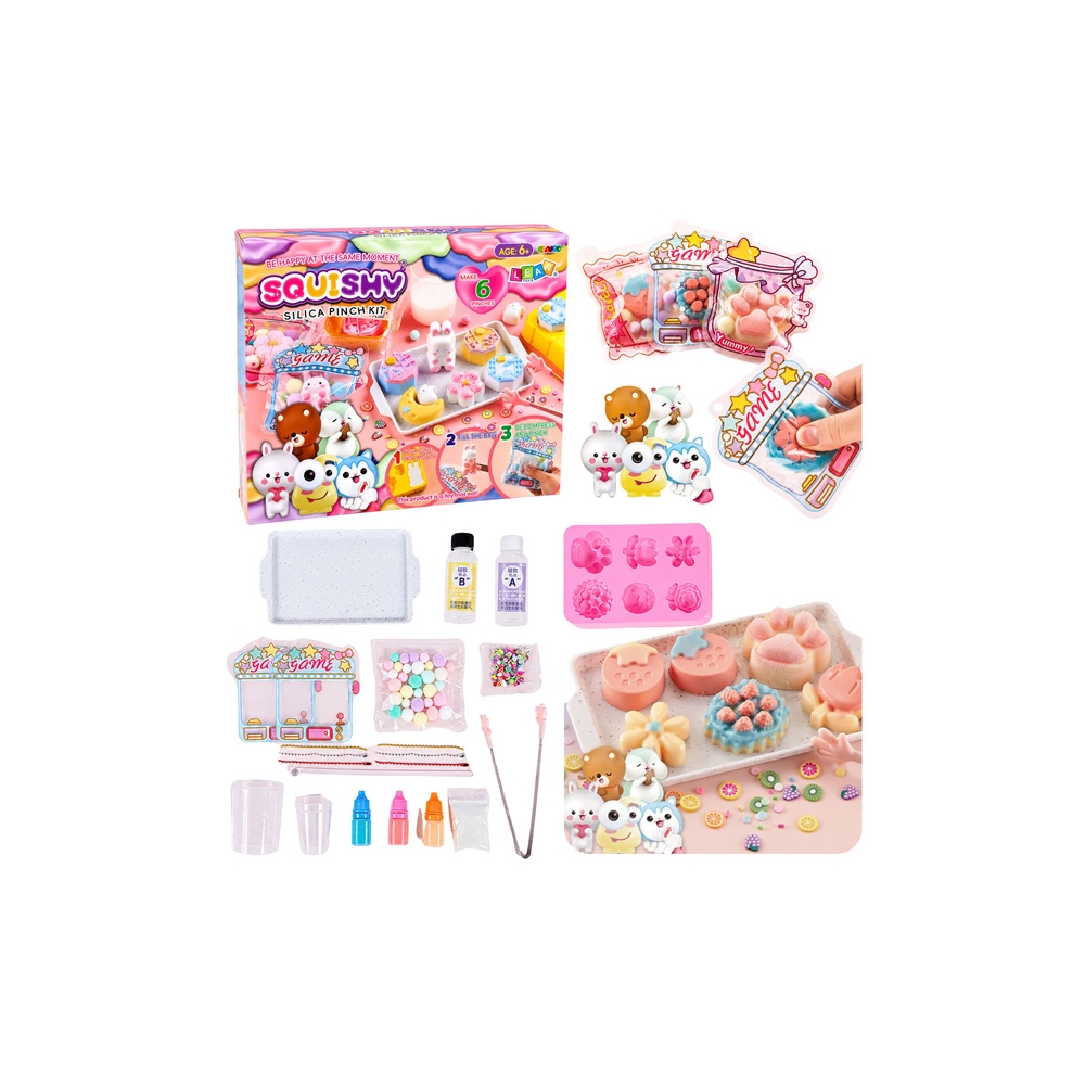 Zestaw Kreatywny Plastyczny Tworzenie Squishy Ozdobne Deserki Kwiatki DIY