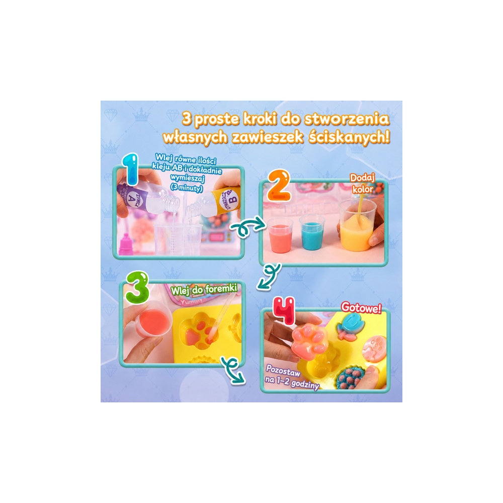 Zestaw Kreatywny Plastyczny Tworzenie Squishy Ozdobne Deserki Kwiatki DIY