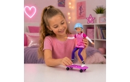 Lėlė Anlily su violetiniais riedlentėmis, riedlentininkės šalmu ir ilga džemperio komplektu-Žaislai, Lėlės ir jų priedai, Lėlės-