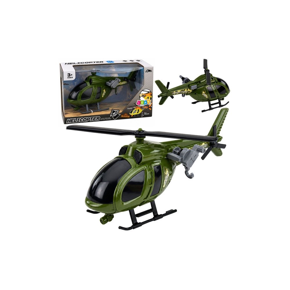 Helikopter Wojskowy Militarny Z Hakiem Światła Dźwięki Zielony