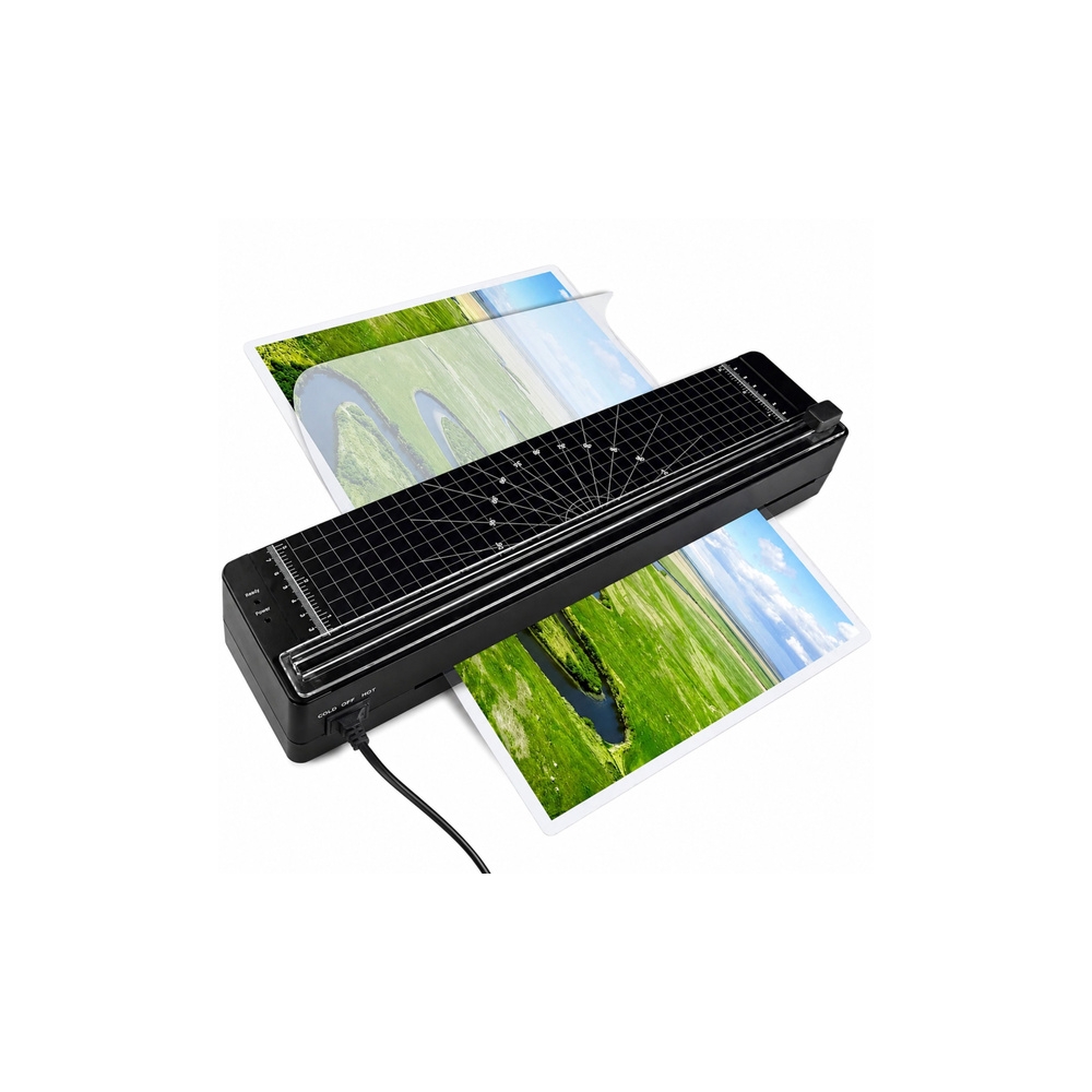 Laminator Ze Zgrzewarką i Gilotyną 3W1 Do Dokumentów Zdjęć A3 Czarny