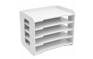 Organizer Biurowy Na Biurko Drewniany Półki Na Dokumenty A4 Biały