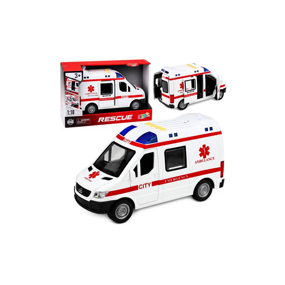 Karetka Pogotowia Ambulans Nosze Napęd Światła Dźwięki Biała 1:10