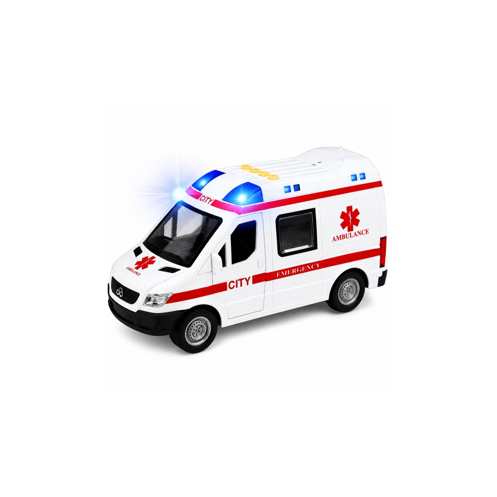 Karetka Pogotowia Ambulans Nosze Napęd Światła Dźwięki Biała 1:10
