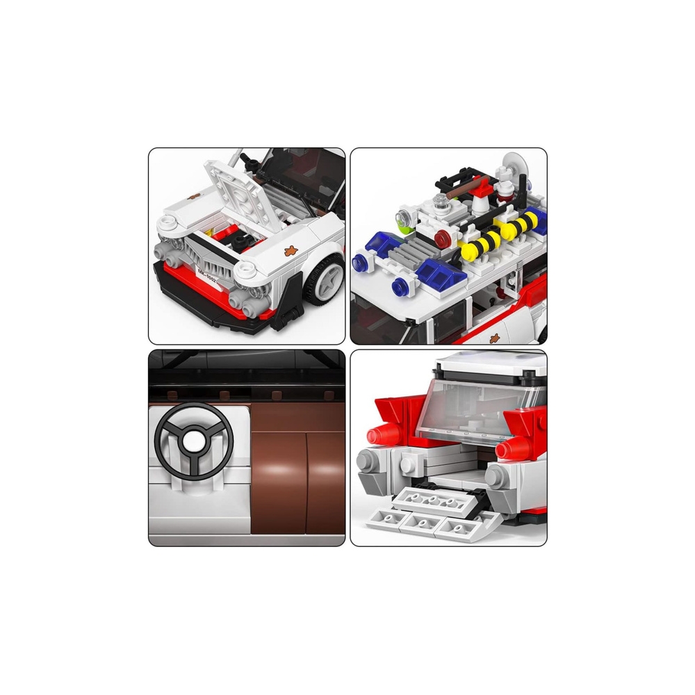 Konstruktorius Auto Ghost Bus, baltas, 631 el.-Žaislai, Konstruktoriai, Lego, statybiniai blokai-e-vaikas