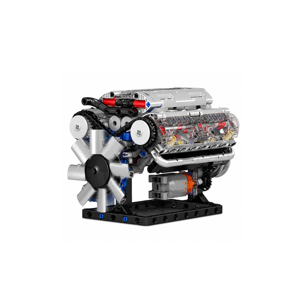 Konstruktorius V8 variklis – mechaninis modelis su judančiais stūmokliais, 552 el.