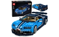 Klocki Konstrukcyjne Samochód Sportowy Bugatth Niebieski 1212 el.