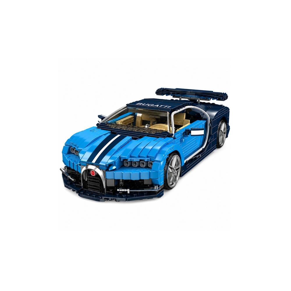 Konstruktorius Bugatti sportinis automobilis, mėlynos spalvos, 1212 el.