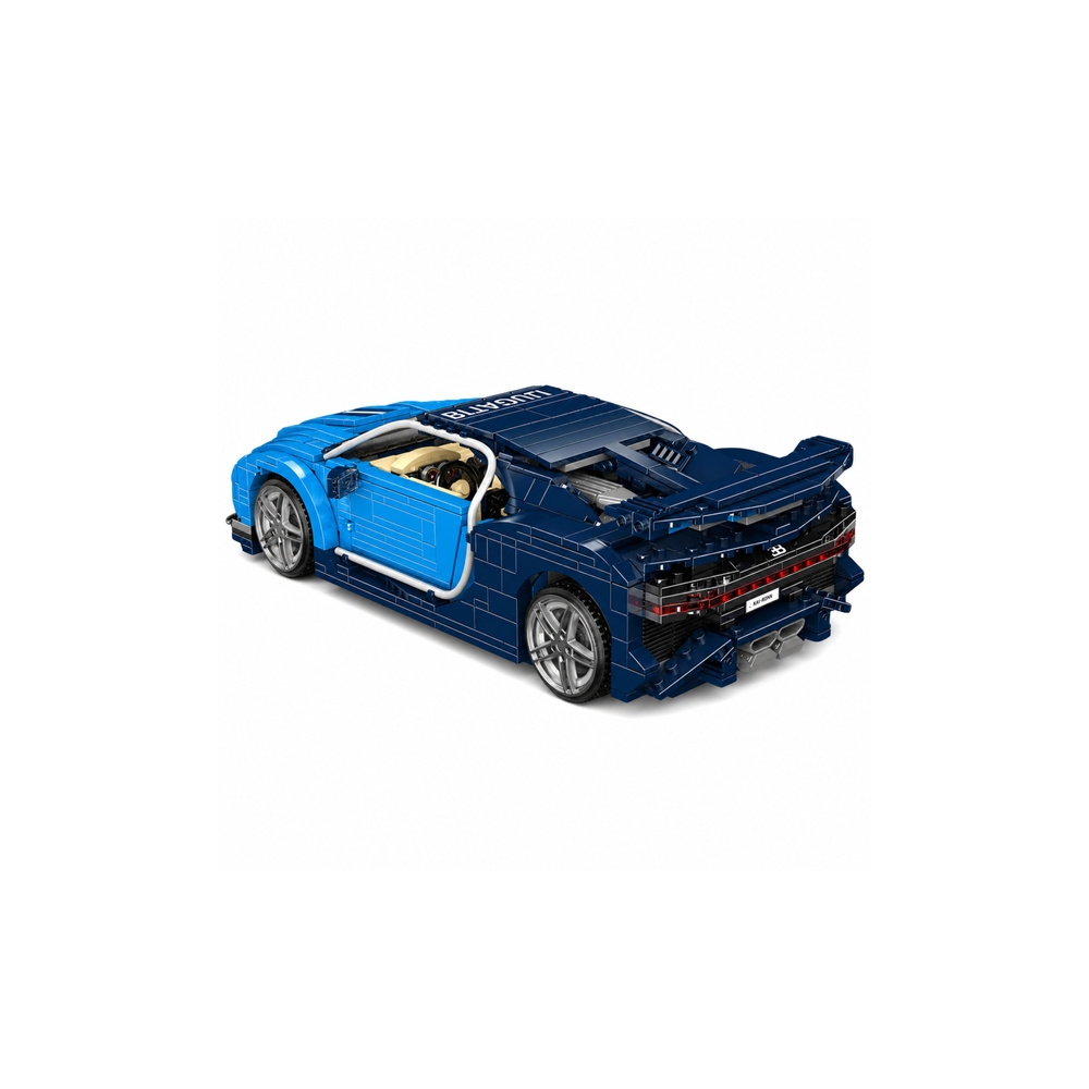 Konstruktorius Bugatti sportinis automobilis, mėlynos spalvos, 1212 el.