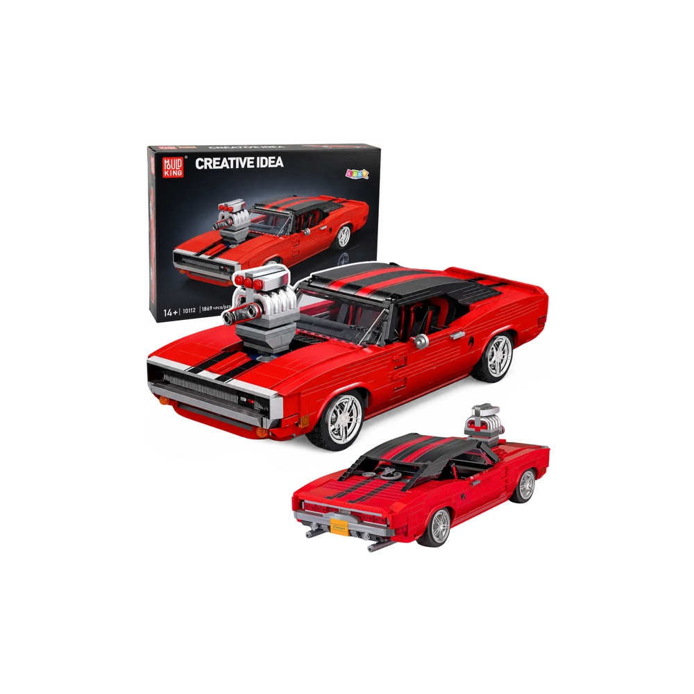 Konstruktorius Charger sportinis automobilis, raudonas, 1869 el.