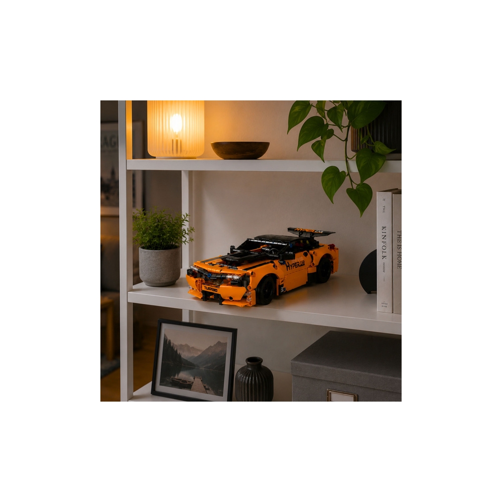 Konstruktorius, nuotoliniu būdu valdomas automobilis, oranžinis, 545 el.