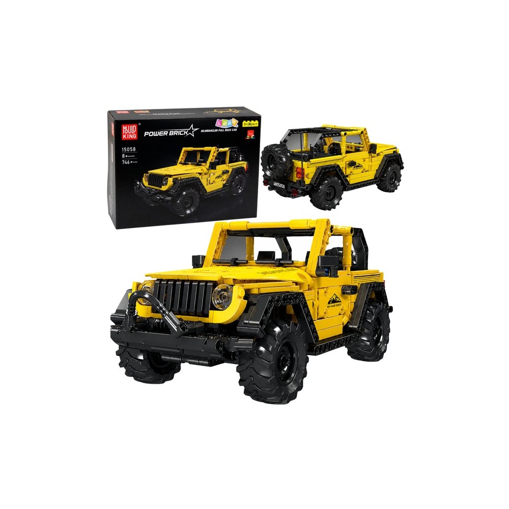 Konstruktorius Wrangler visureigis, geltonas, 746 el.-Žaislai, Konstruktoriai, Lego, statybiniai blokai-e-vaikas