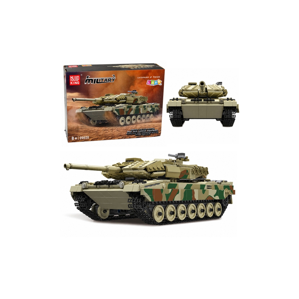 Konstruktorius Leopard karinis tankas, nuotoliniu būdu valdomas RC, 1100 el.