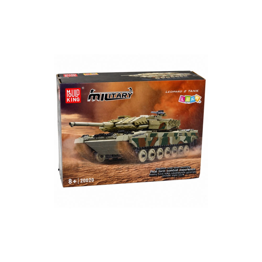 Konstruktorius Leopard karinis tankas, nuotoliniu būdu valdomas RC, 1100 el.