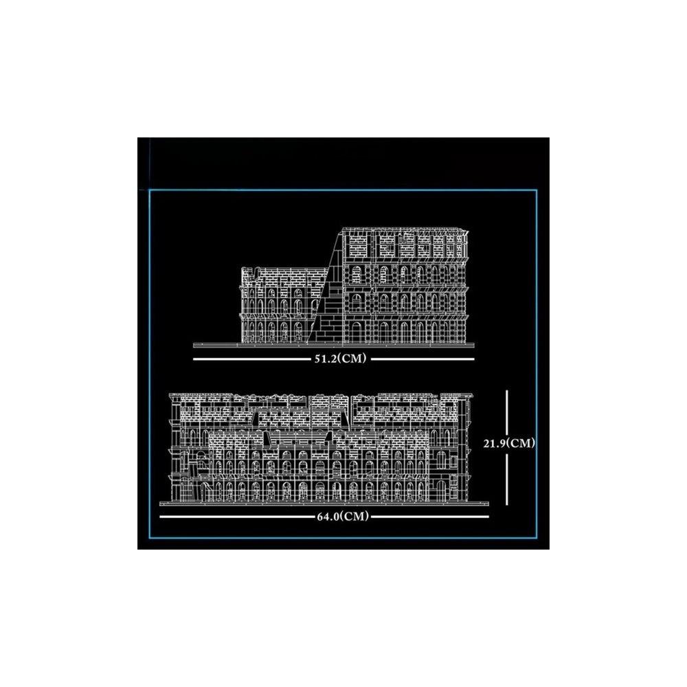 Konstruktorius Architektūrinis Romos Kolizė, 6466 el.-Žaislai, Konstruktoriai, Lego, statybiniai blokai-e-vaikas