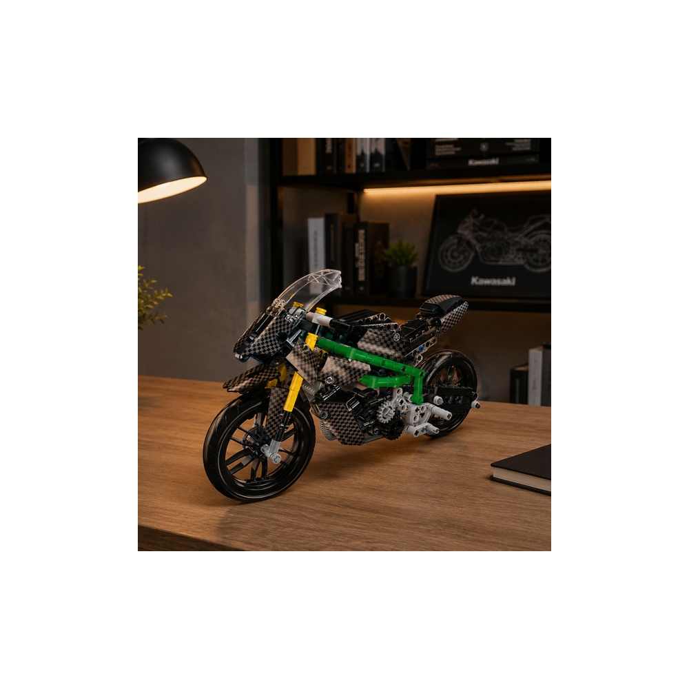Konstruktorius Sportinis lenktyninis motociklas, juodas, 656 el.