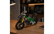 Klocki Konstrukcyjne Motocykl Wyścigowy Sportowy Czarny 656 el.