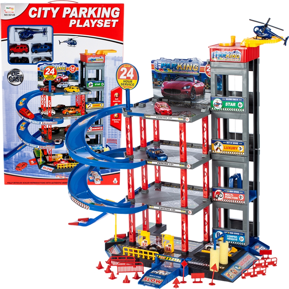 Parking wielopoziomowy + auta