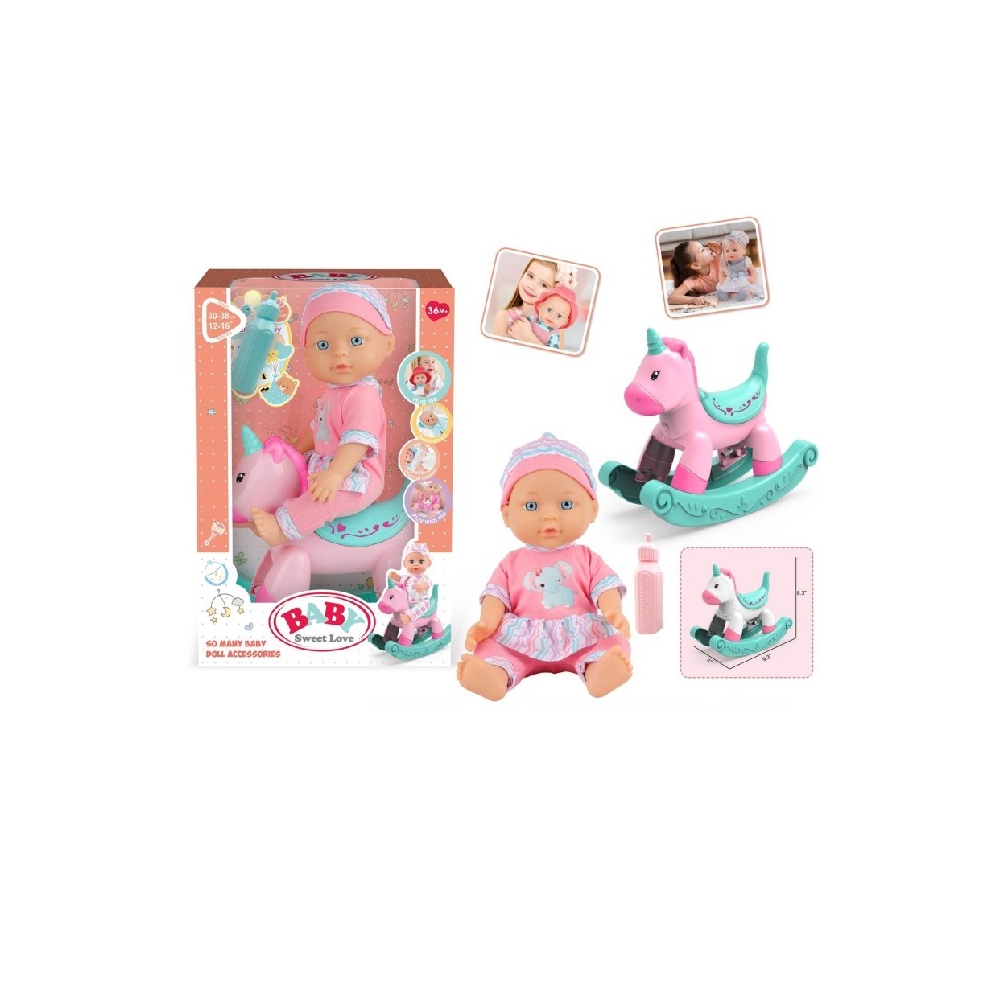 Lalka bobas Baby Sweet Love + konik na biegunach