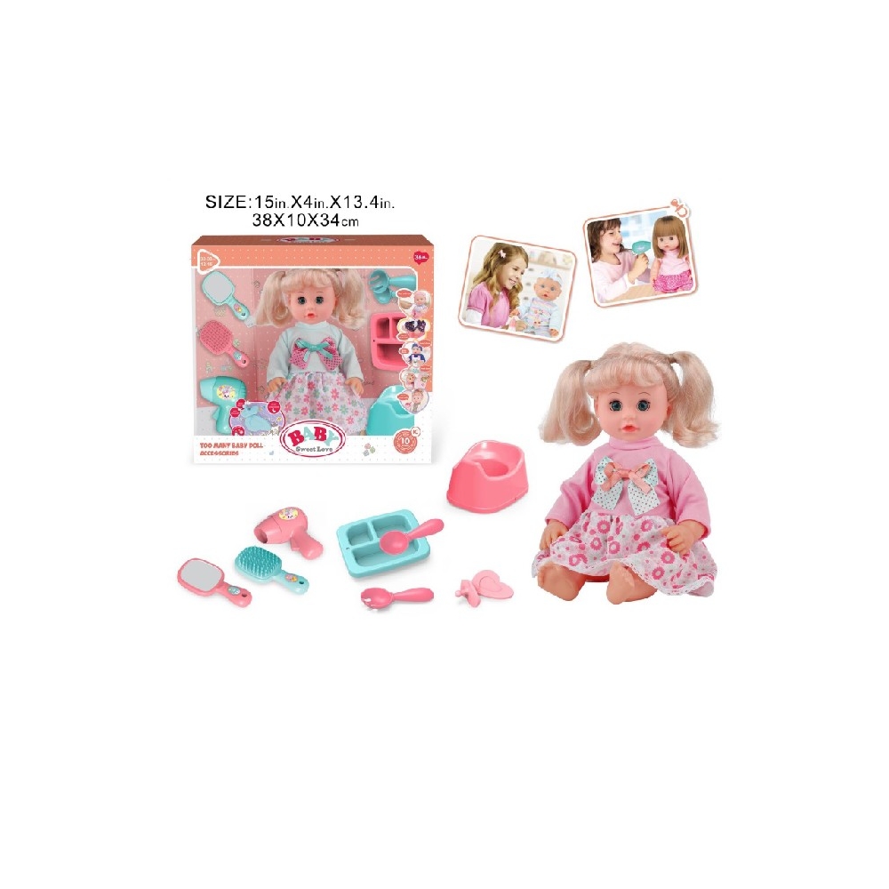 Lalka bobas Baby Sweet Love + nocnik i akcesoria