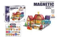 Klocki magnetyczne kolorowe domki 55 elm Mikołaje