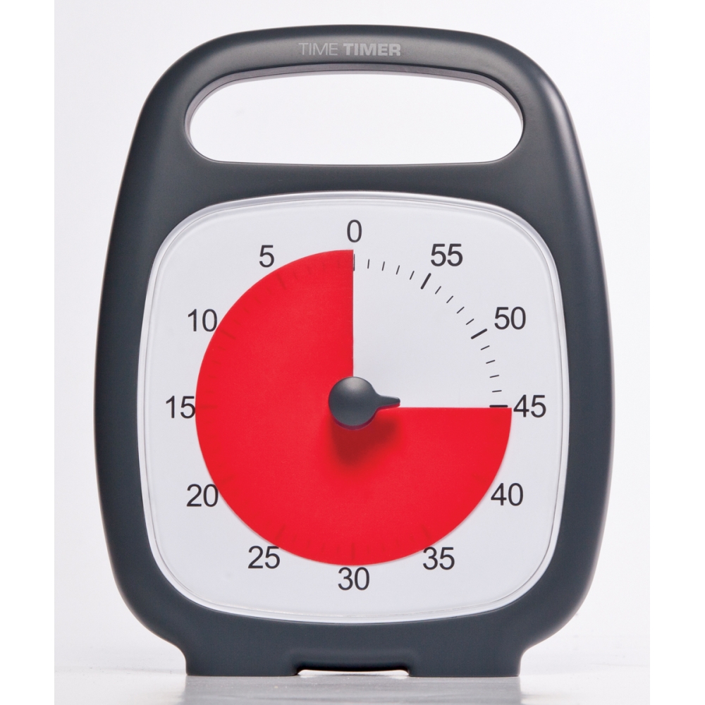 Laikmatis / atgalinio skaičiavimo laikrodis - Time Timer PLUS, Black (14x18 cm), JAC5025
