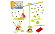 Vaikiškas arkadinis žaidimas besisukantis stulpas ladybird target throw 5in1