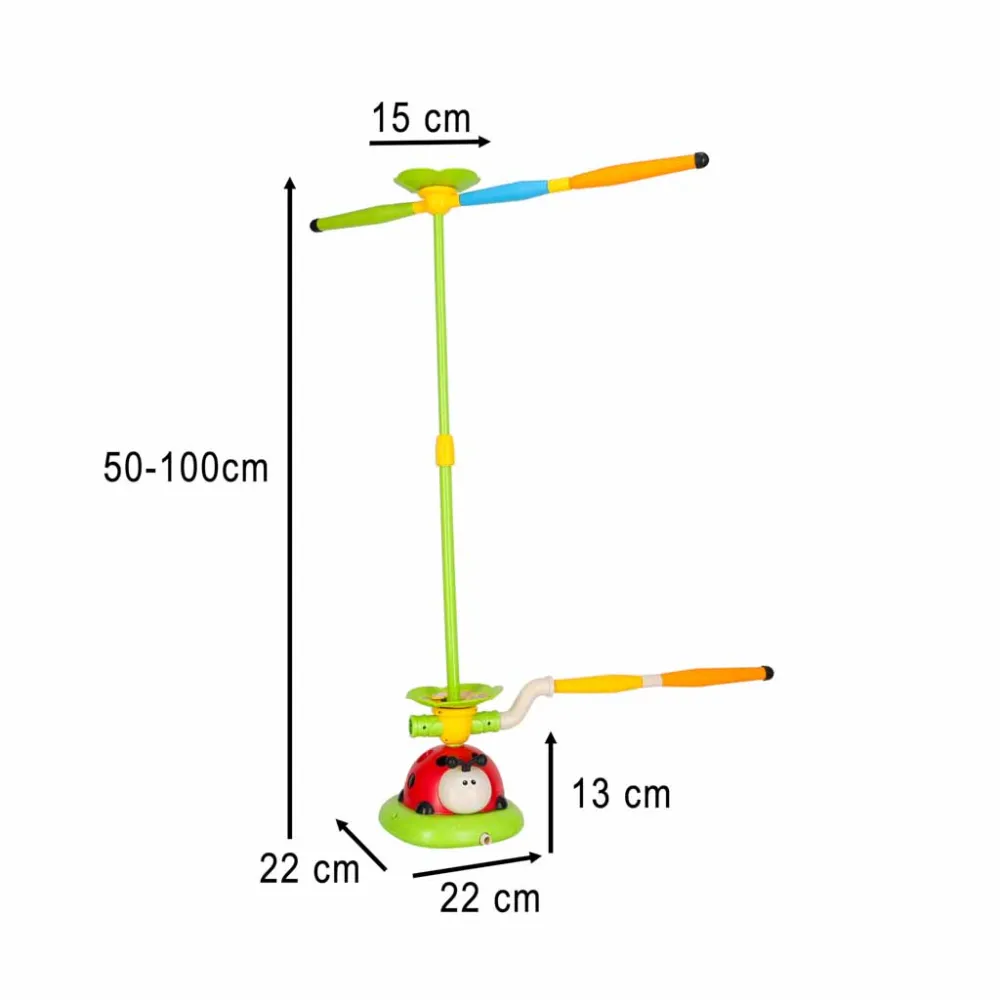 Vaikiškas arkadinis žaidimas besisukantis stulpas ladybird target throw 5in1
