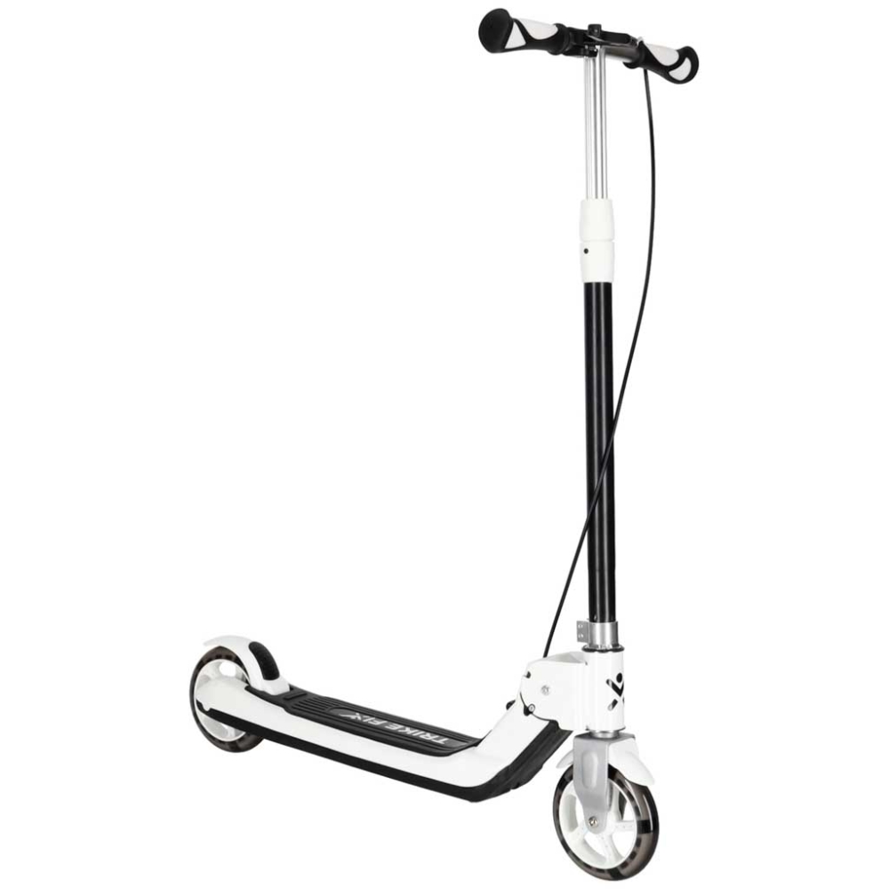 TRIKE FIX vaikiškas dviejų ratų LED sulankstomas paspirtukas su dvigubais stabdžiais juodas