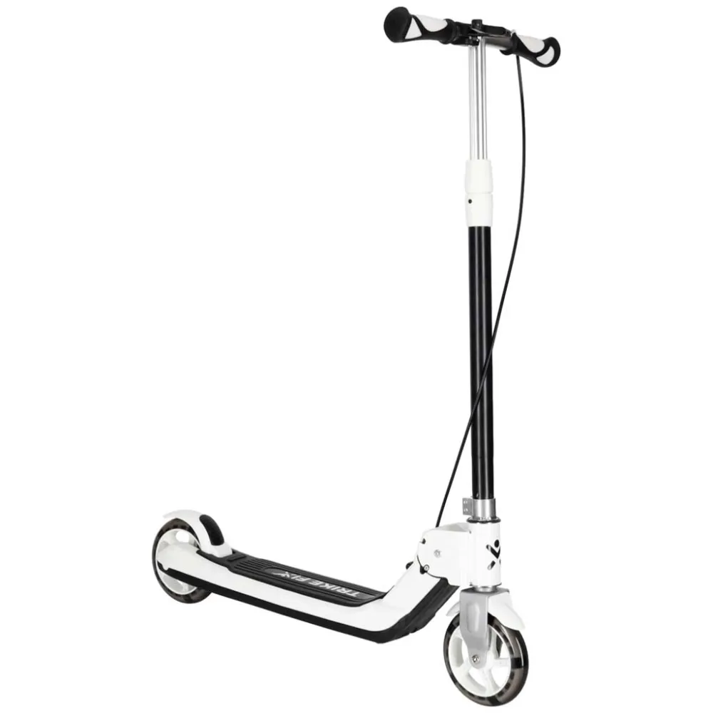 TRIKE FIX vaikiškas dviejų ratų LED sulankstomas paspirtukas su dvigubais stabdžiais juodas