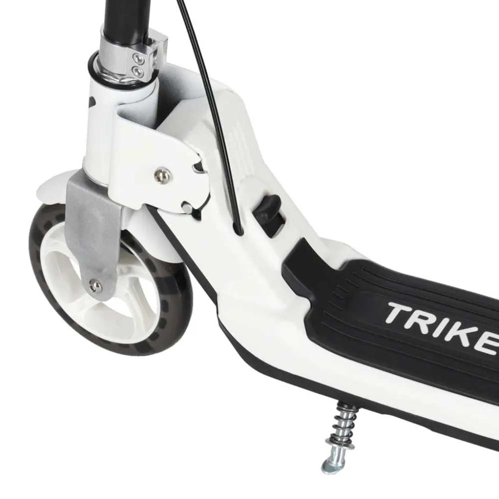 TRIKE FIX vaikiškas dviejų ratų LED sulankstomas paspirtukas su dvigubais stabdžiais juodas