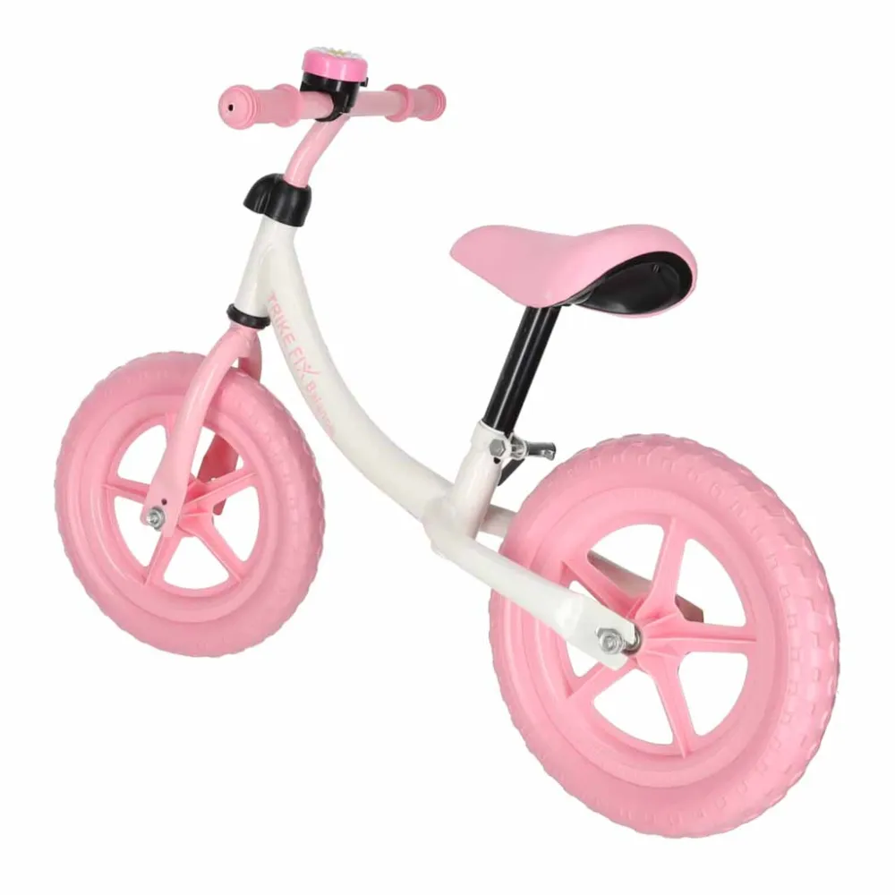 Trike Fix Balance krosinis dviratis su varpeliu rožinės spalvos