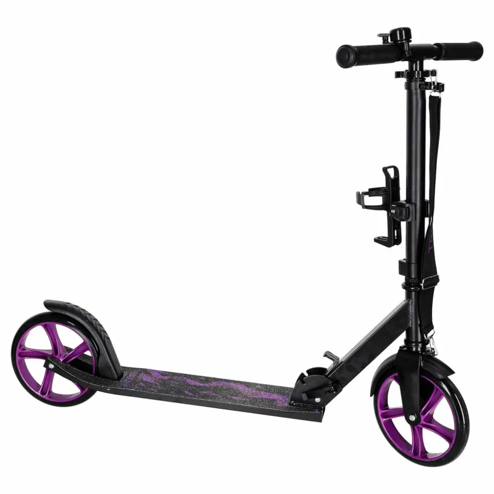 Trike Fix miesto motoroleris sulankstomas 200 mm ratai juodai violetinės spalvos