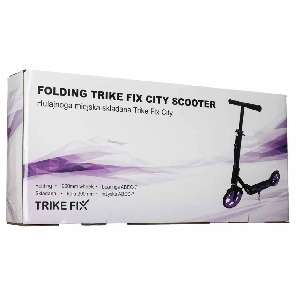 Sulankstomas paspirtukas Trike Fix 200 mm ratai, juodai violetinės sp.