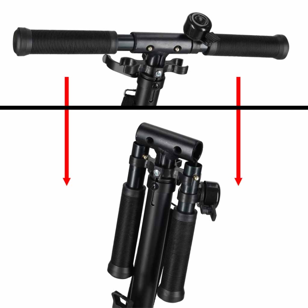 Trike Fix miesto motoroleris sulankstomas 200 mm ratais juodas/pilkas