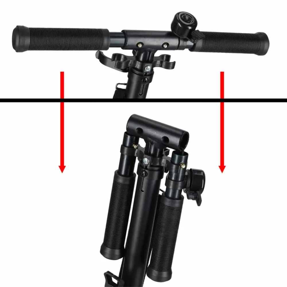Trike Fix miesto motoroleris sulankstomas 200 mm ratais juodas/pilkas