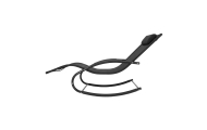 Supamasis sodo gultas LUARO su atlošu, juodas-Namai, laisvalaikis, turizmas, Sodo baldai-e-vaikas