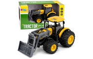 Traktor Rolniczy Farmerski Ze Spychaczem Światła Dźwięki Żółty 1:24