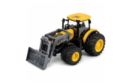 Žemės ūkio traktorius su buldozeriu, šviesomis ir garsais, geltonas, 1:24-Žaislai, Auto ir transporto žaislai, Traktoriai-e-vaik
