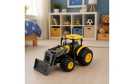Traktor Rolniczy Farmerski Ze Spychaczem Światła Dźwięki Żółty 1:24