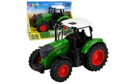 Žemės ūkio traktorius su guminiais ratais, baltos ir žalios spalvos, 1:24-Žaislai, Auto ir transporto žaislai, Traktoriai-e-vaik