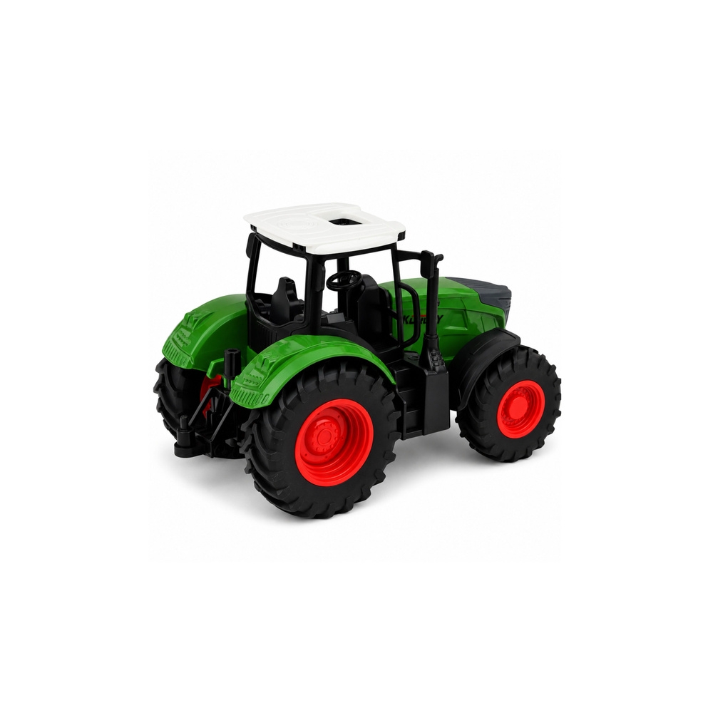 Traktor Rolniczy Farmerski Gospodarski Gumowe Koła Biało Zielony 1:24